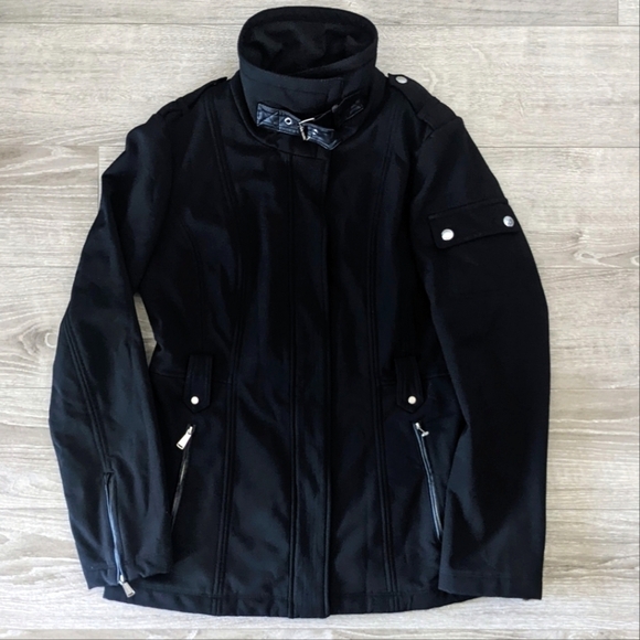 MICHAEL Kors Military  Style Black Jacket size Small - Picture 1 of 10
